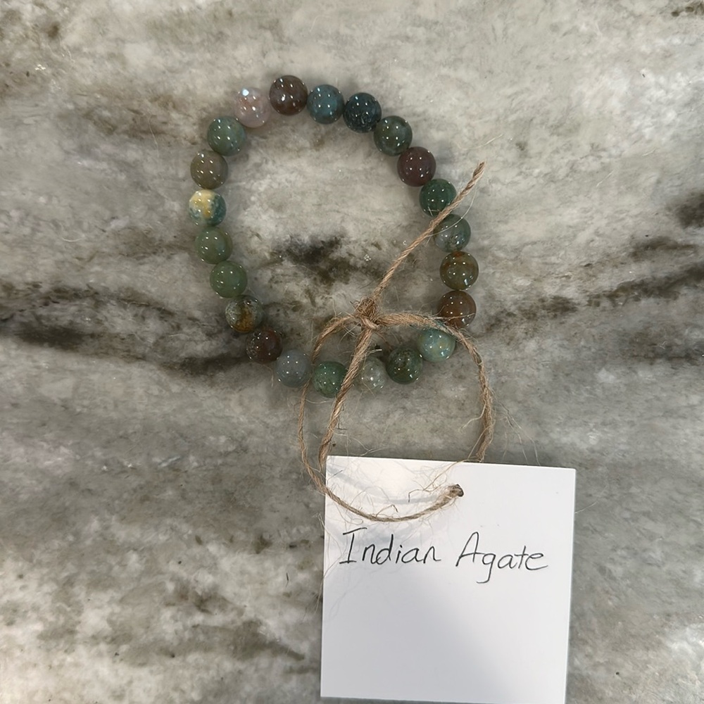 Indian Agate Multi-Color Beaded Bracelet